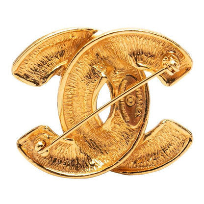 Chanel Quilted CC Logo Brooch Gold Plated — view 2