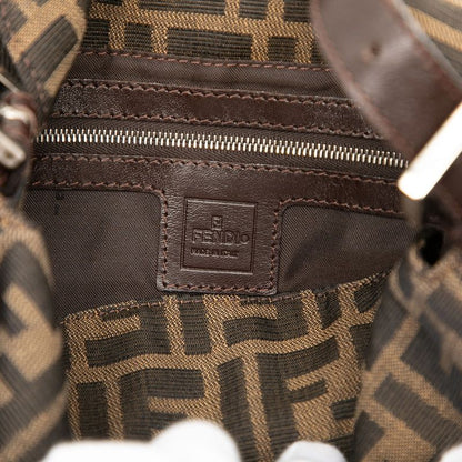Fendi Zucca Mamma Baguette Shoulder Bag Brown Canvas Leather — view 5