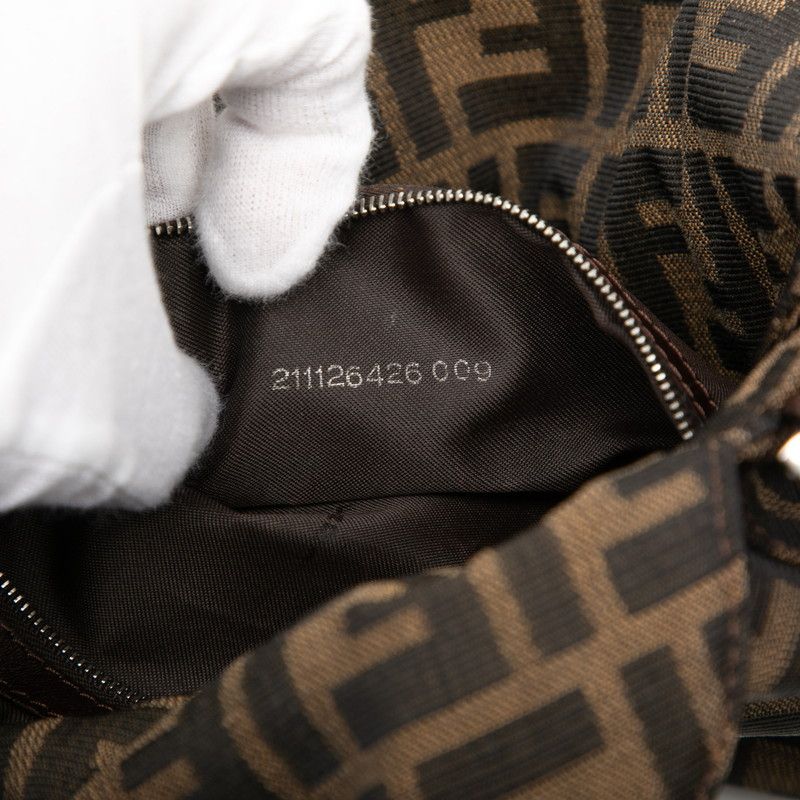 Fendi Zucca Mamma Baguette Shoulder Bag Brown Canvas Leather — view 6