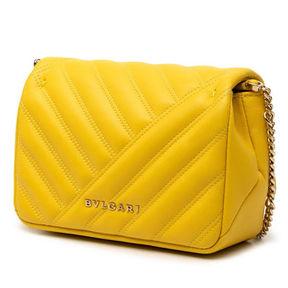 Bvlgari Serpenti Cabochon Chain Shoulder Back Yellow Leather — view 2