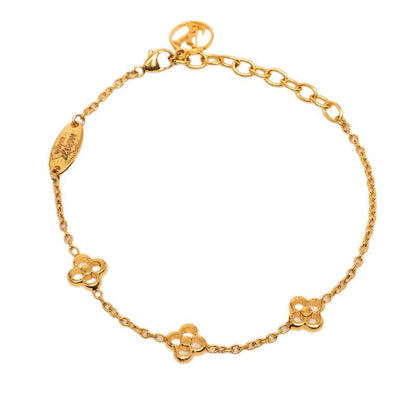 Louis Vuitton Monogram Flower Full LV Circle Bracelet Gold Plated — view 2