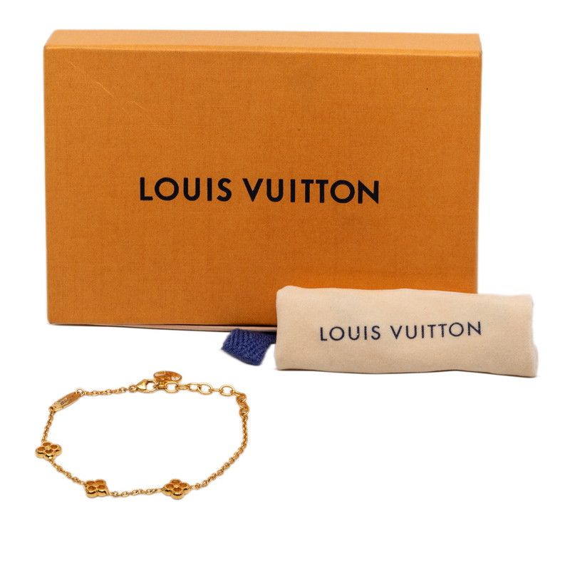 Louis Vuitton Monogram Flower Full LV Circle Bracelet Gold Plated — view 7
