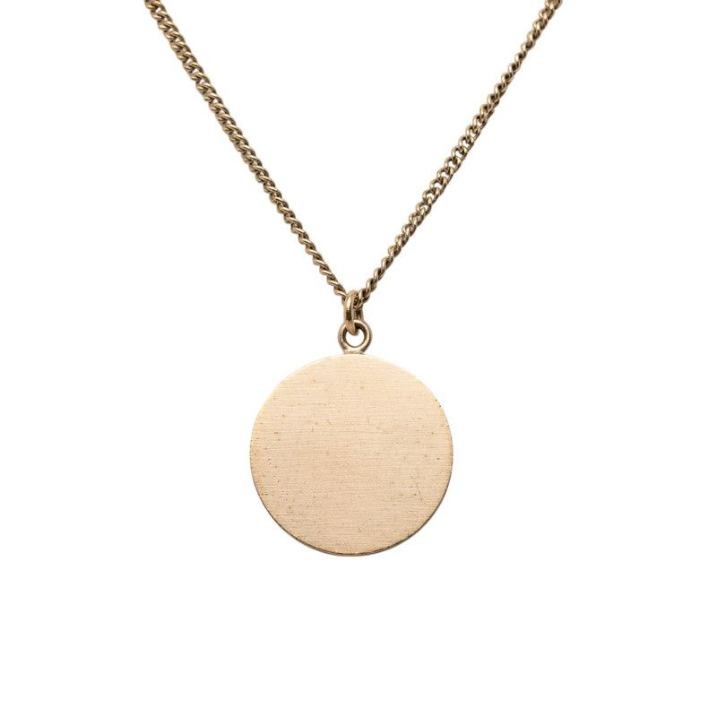 Chanel Camellia Pendant Necklace Gold Pink Enamel Plated — view 2