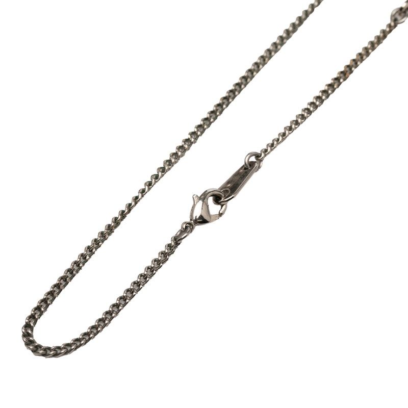 Louis Vuitton Monogram Eclipse Collier Charm Necklace Black Silver Metal — view 5