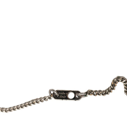 Louis Vuitton Monogram Eclipse Collier Charm Necklace Black Silver Metal — view 7