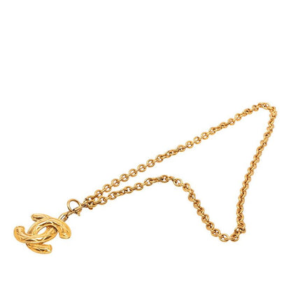 Chanel Quilted CC Logo Chain Necklace Gold Plated — view 3