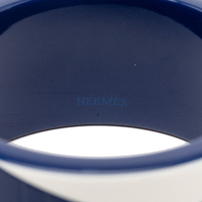 Hermes Lacquer Wood Bangle S Blue Black White 1- Bracelet — view 6