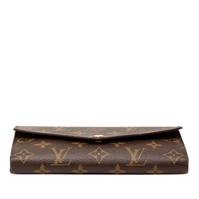 Louis Vuitton Monogram Portefeuille Sarah Wallet Brown Fuchsia Leather — view 3