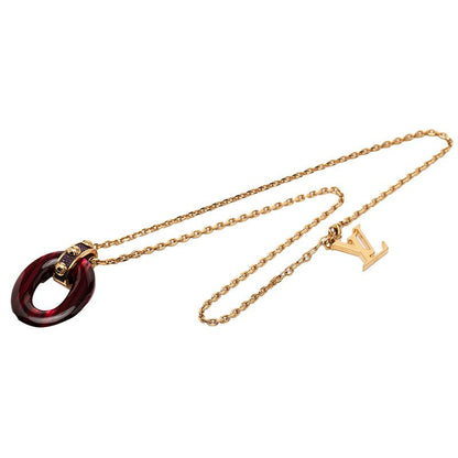 Louis Vuitton Pendentif Gimmeakuru Pendant Necklace Gold Red Plated — view 3