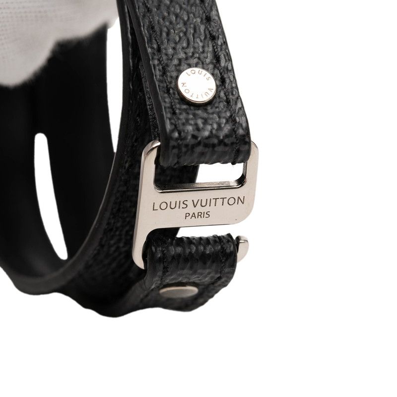 Louis Vuitton Damier Graphite Snap It Bracelet Black Metal — view 4