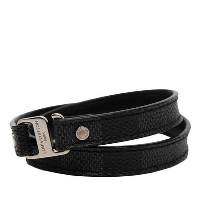 Louis Vuitton Damier Graphite Snap It Bracelet Black Metal — view 2
