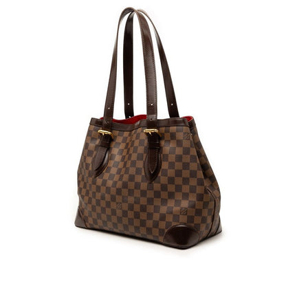 Louis Vuitton Damier Hampstead MM Shoulder Bag Brown Leather — view 2
