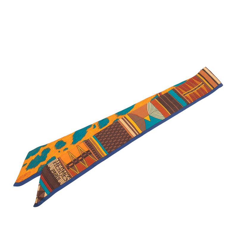 Hermes Twilly Pelages ET Camouflage Wild and Scarf Multicolor Silk