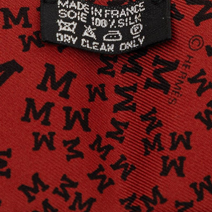 Hermes Twilly Logo Alphabet Scarf Wine Red Black Silk — view 4