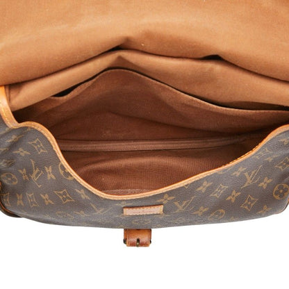 Louis Vuitton Monogram Saumur 35 Crossbody Shoulder Bag Brown Leather — view 9
