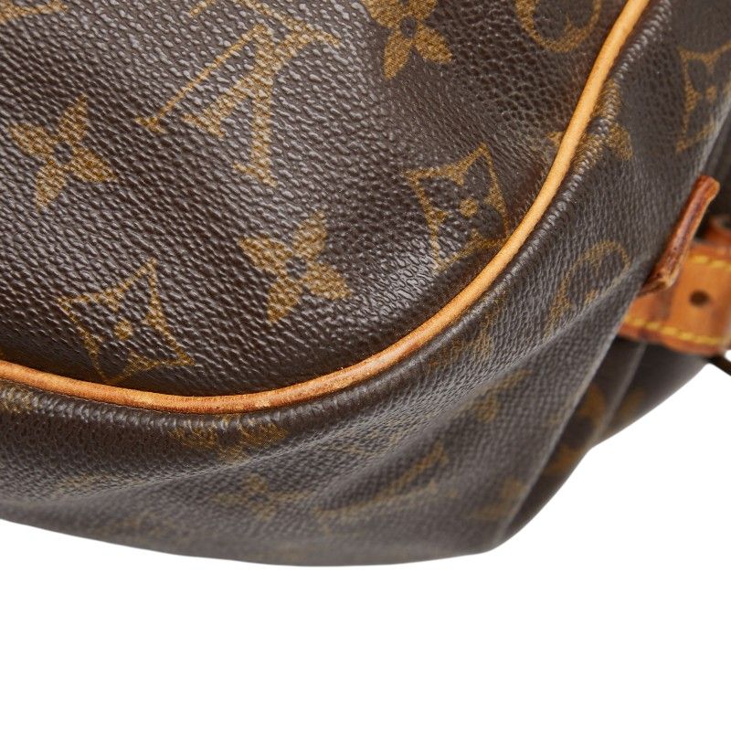 Louis Vuitton Monogram Saumur 35 Crossbody Shoulder Bag Brown Leather — view 6
