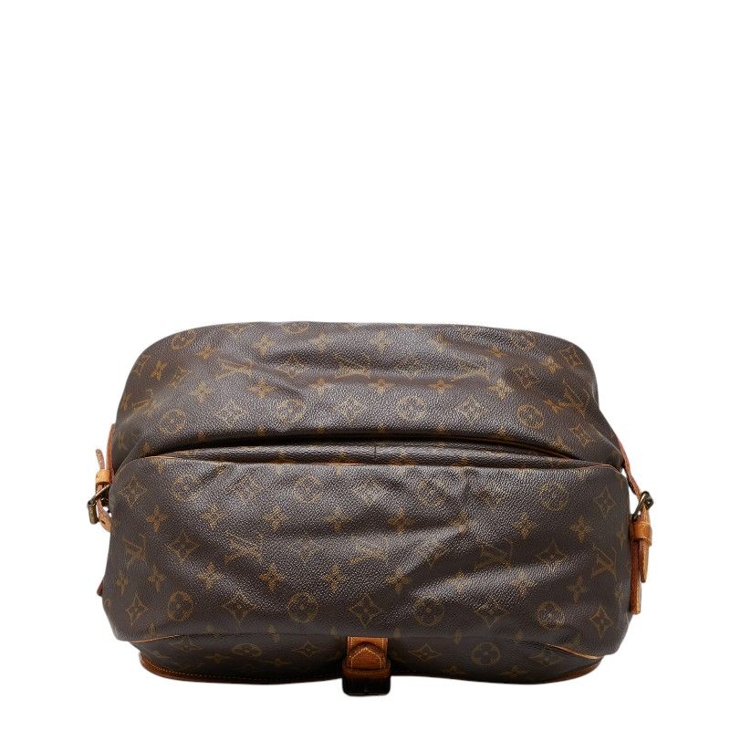 Louis Vuitton Monogram Saumur 35 Crossbody Shoulder Bag Brown Leather — view 3