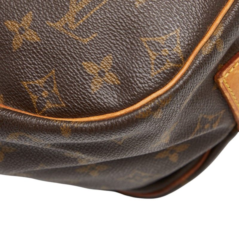 Louis Vuitton Monogram Saumur 35 Crossbody Shoulder Bag Brown Leather — view 4