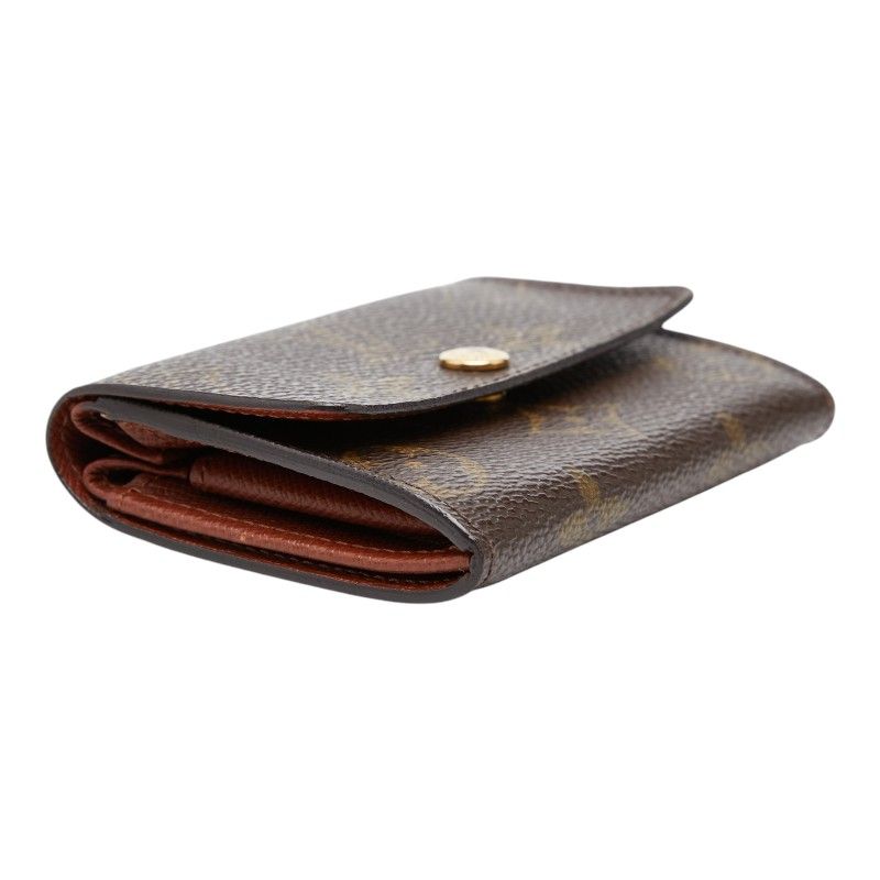 Louis Vuitton Monogram Porte-Monnaie Coin Case Brown Leather — view 4