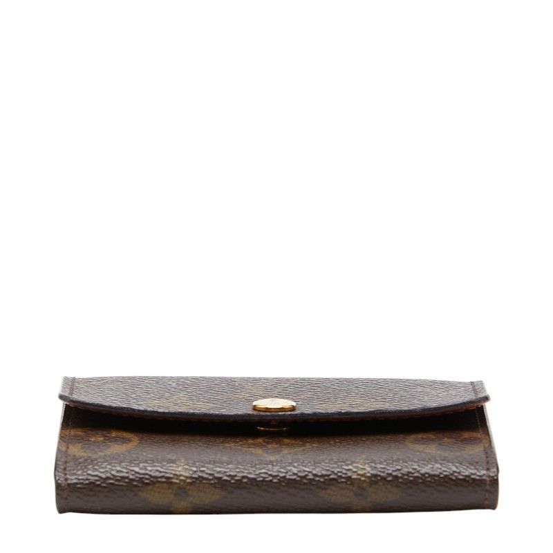 Louis Vuitton Monogram Porte-Monnaie Coin Case Brown Leather — view 3