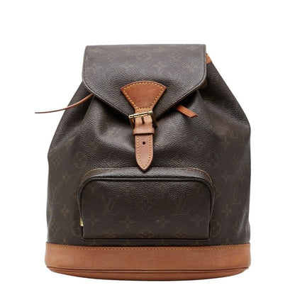 Louis Vuitton Monogram Montsouris MM Backpack Brown Leather
