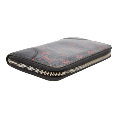 Louis Vuitton Monogram Rouge Zippy Wallet Black Red Leather — view 6