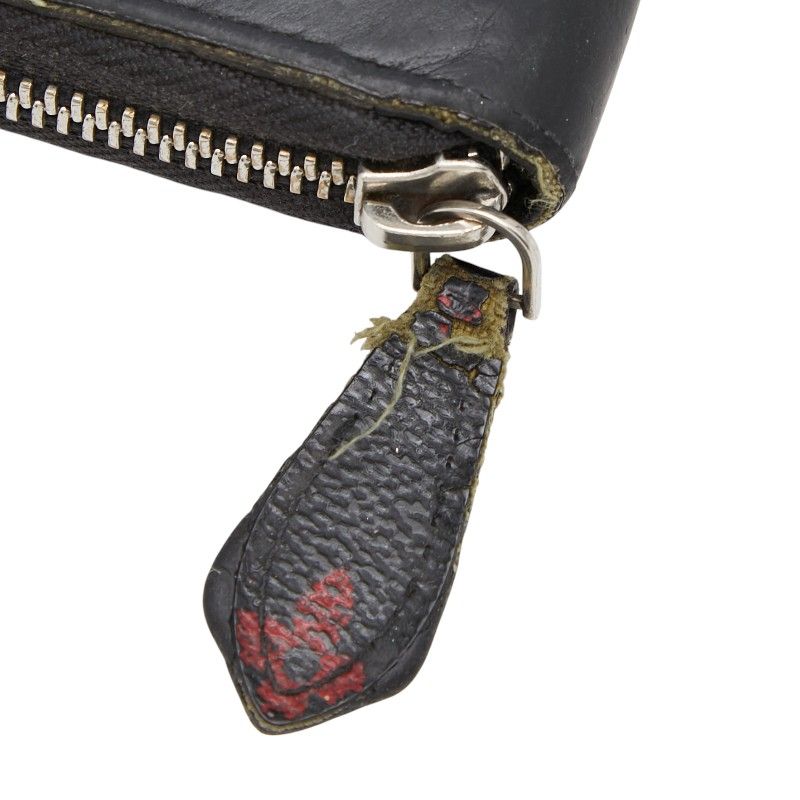 Louis Vuitton Monogram Rouge Zippy Wallet Black Red Leather — view 8