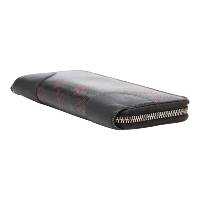 Louis Vuitton Monogram Rouge Zippy Wallet Black Red Leather — view 5