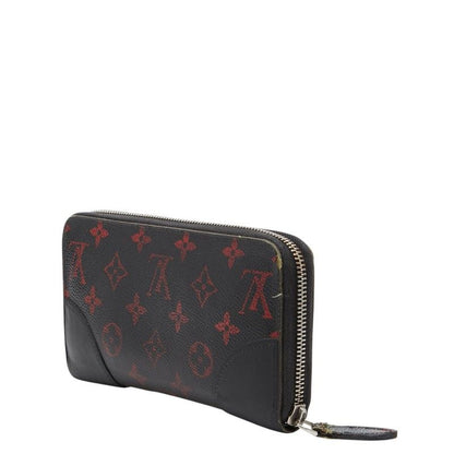 Louis Vuitton Monogram Rouge Zippy Wallet Black Red Leather — view 2