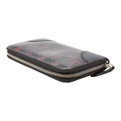 Louis Vuitton Monogram Rouge Zippy Wallet Black Red Leather — view 7