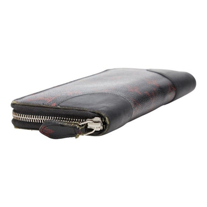 Louis Vuitton Monogram Rouge Zippy Wallet Black Red Leather — view 4