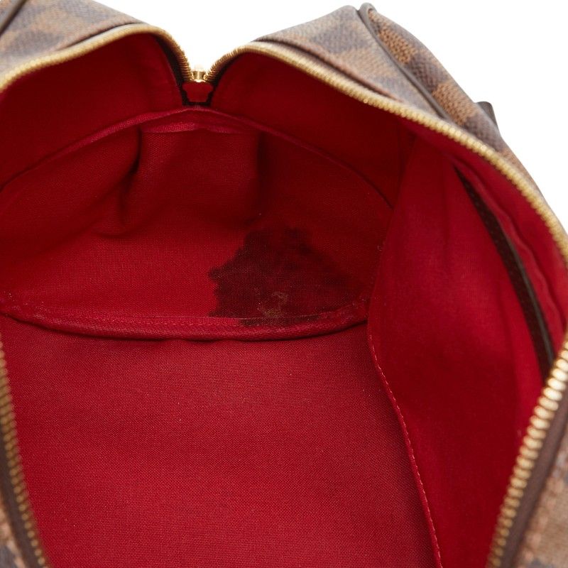 Louis Vuitton Damier Rivington PM Shoulder Bag Brown Leather — view 8