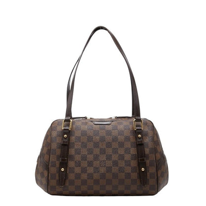 Louis Vuitton Damier Rivington PM Shoulder Bag Brown Leather