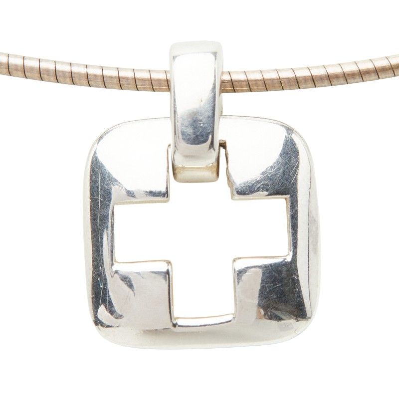 Tiffany & Co Open Cross Necklace Silver — view 2
