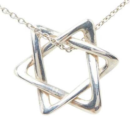 Tiffany & Co Star of David Necklace Silver — view 2