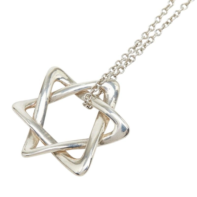 Tiffany & Co Star of David Necklace Silver