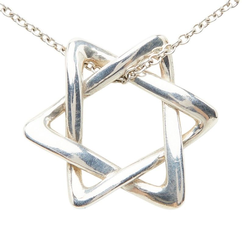Tiffany & Co Star of David Necklace Silver — view 3