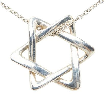 Tiffany & Co Star of David Necklace Silver — view 3