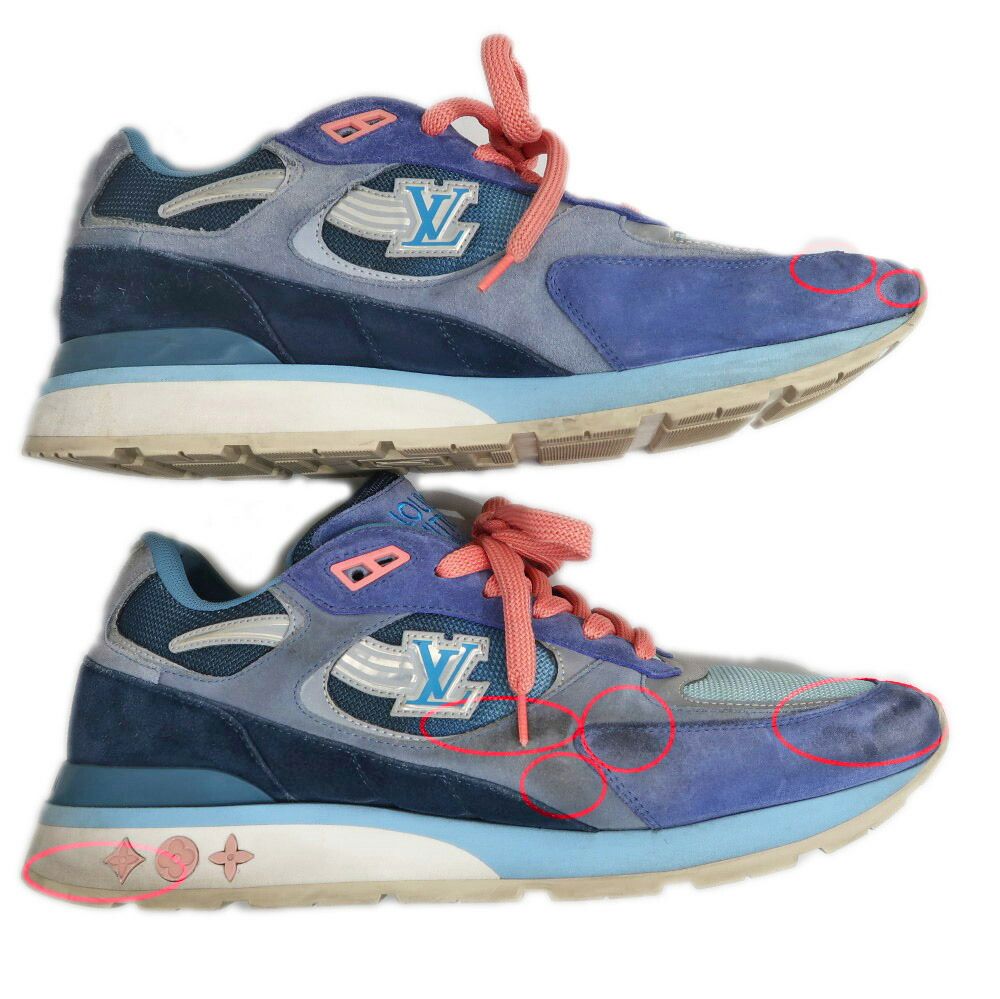 Louis Vuitton Run Away Line Sneakers 8.5 Blue Shoes — view 6