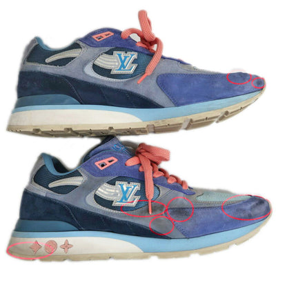Louis Vuitton Run Away Line Sneakers 8.5 Blue Shoes — view 6
