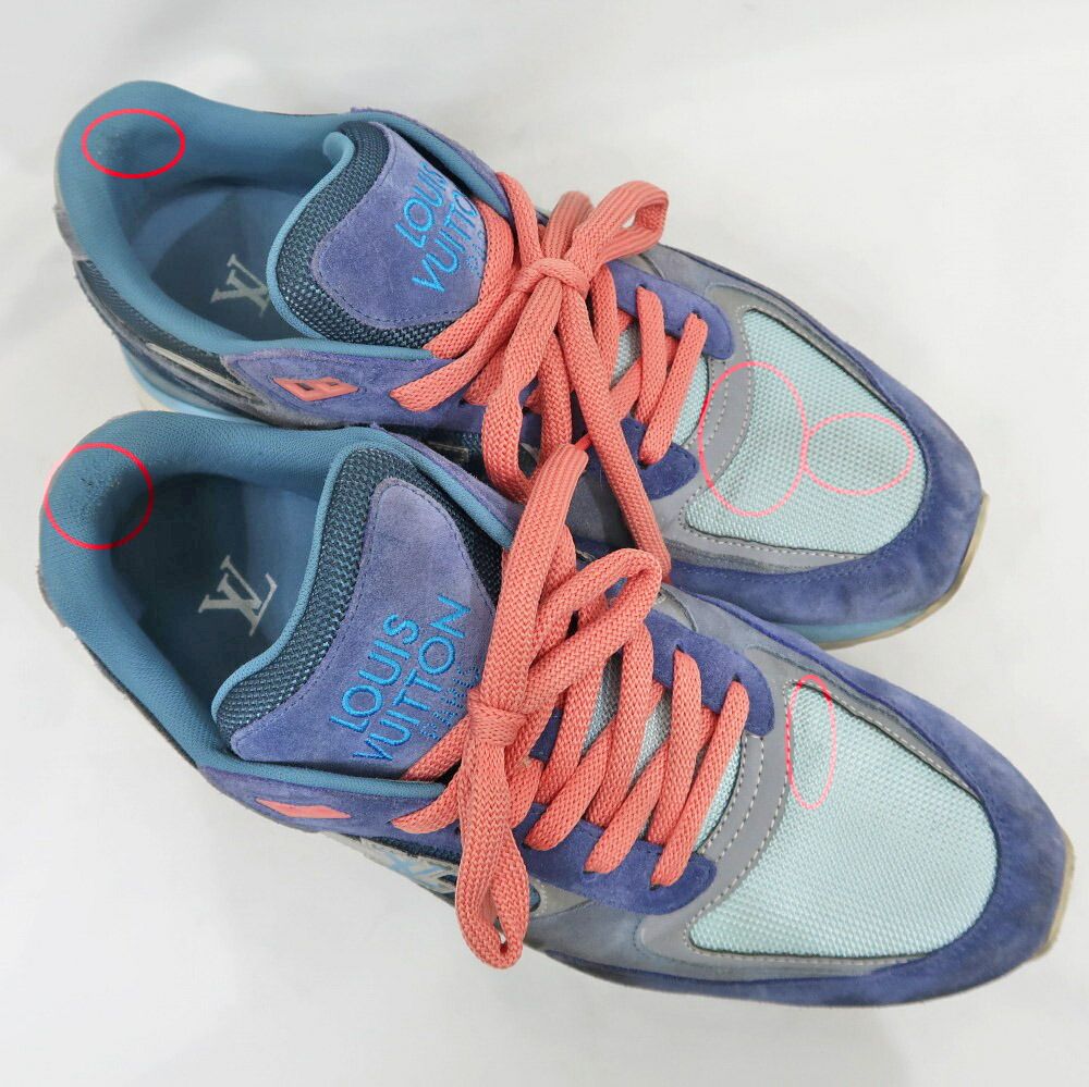 Louis Vuitton Run Away Line Sneakers 8.5 Blue Shoes — view 8