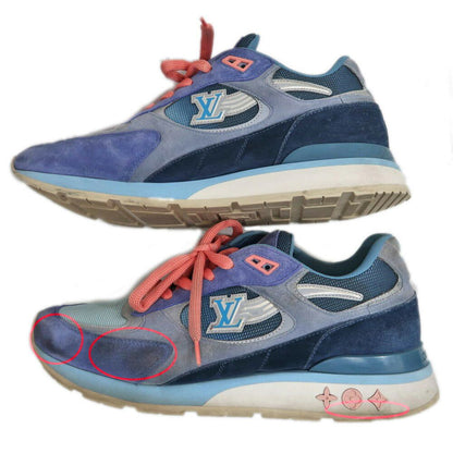 Louis Vuitton Run Away Line Sneakers 8.5 Blue Shoes — view 5
