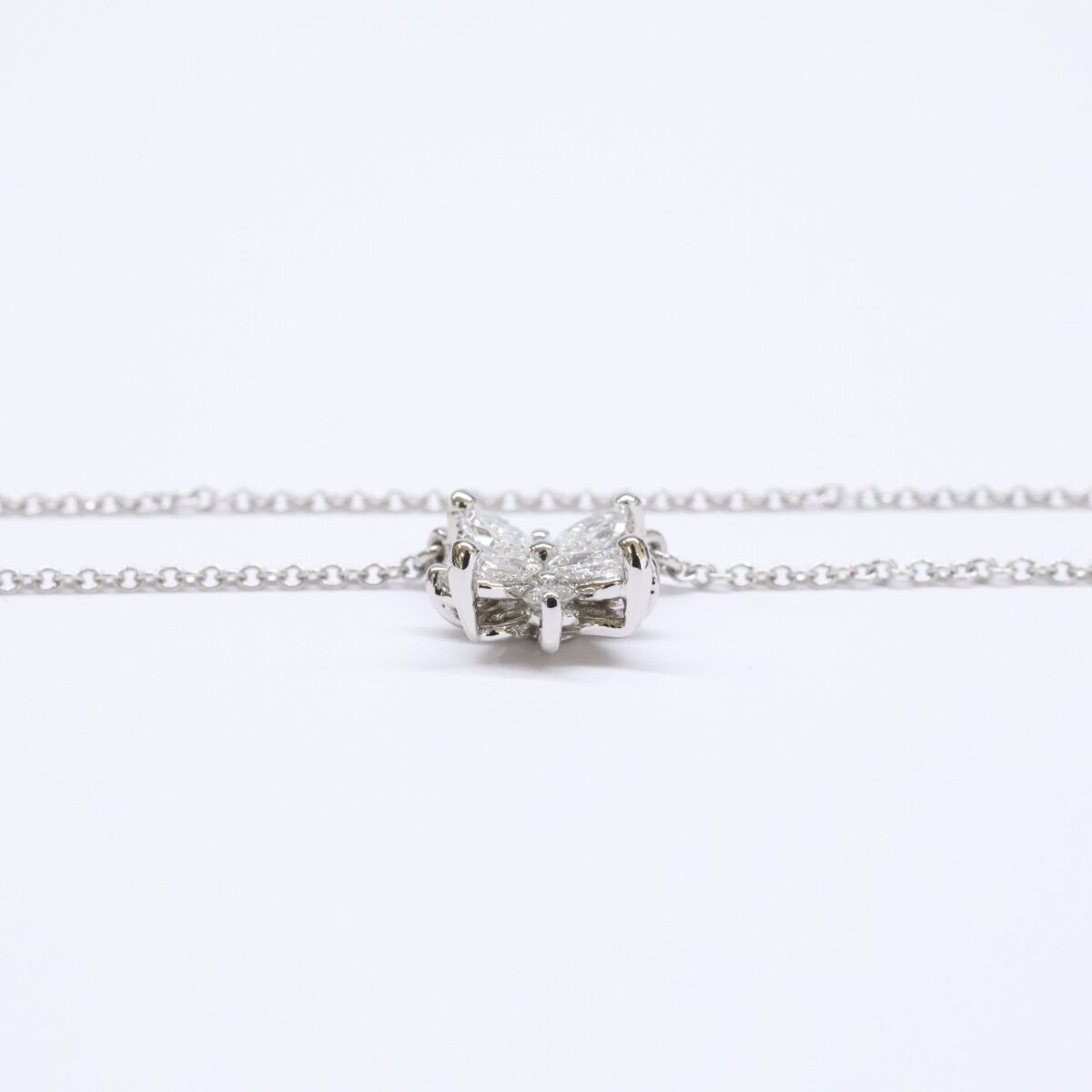 Tiffany & Co Polished Diamond Victoria Cluster Necklace — view 6
