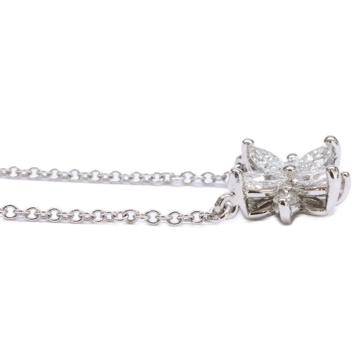 Tiffany & Co Polished Diamond Victoria Cluster Necklace — view 5