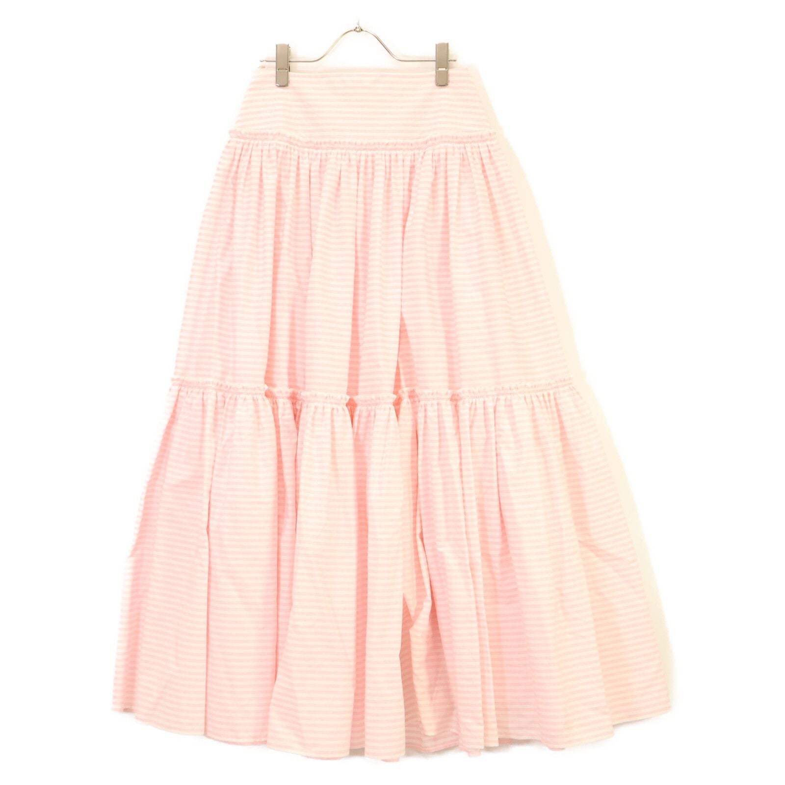 Chanel 24c Border Cotton Poplin Long 34 Dress