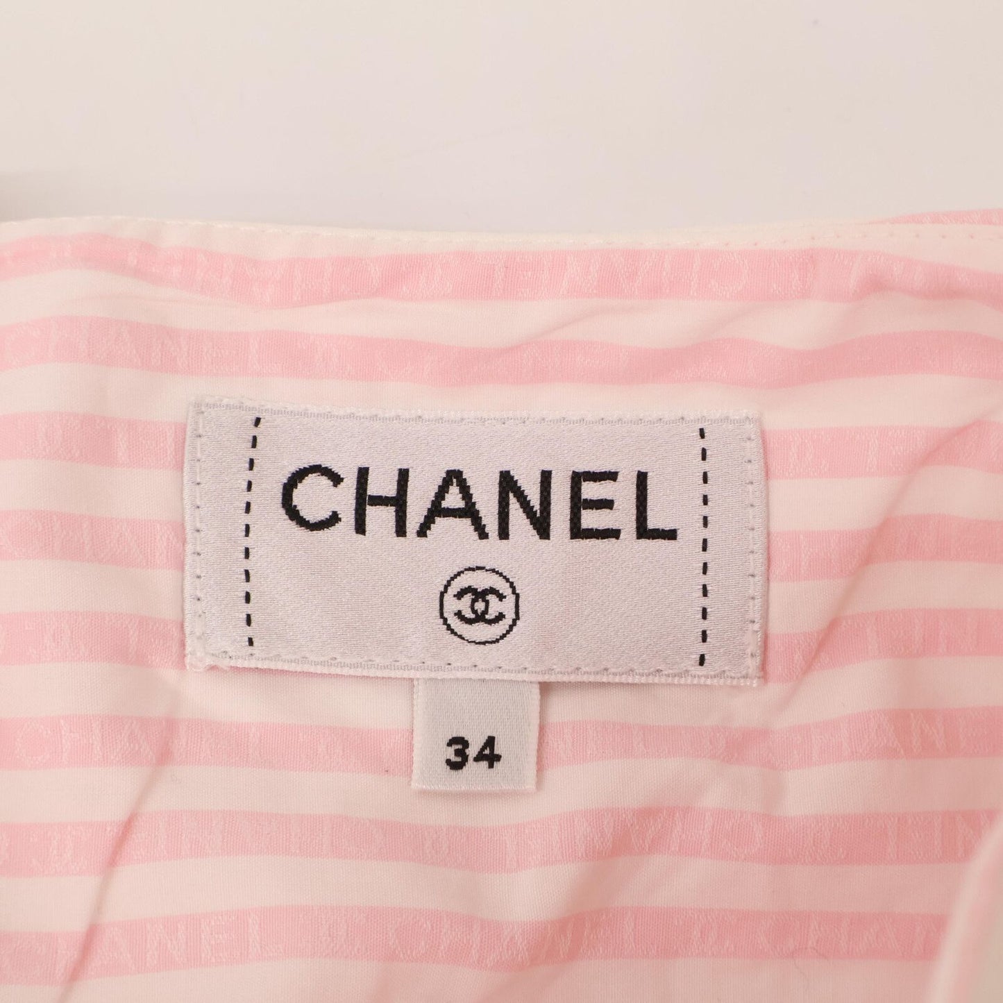 Chanel 24c Border Cotton Poplin Long 34 Dress — view 3