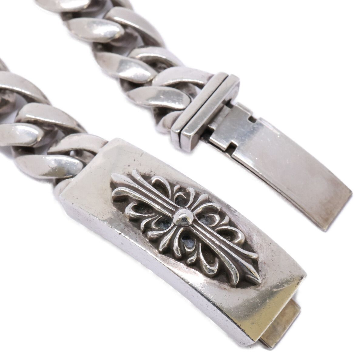 Chrome Hearts 925 Classic Link Floral ID Bracelet 13 Links — view 8