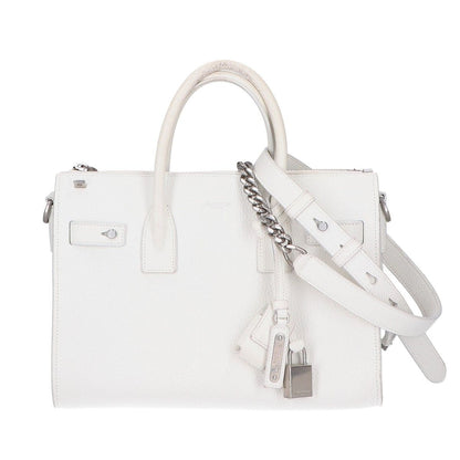 Saint Laurent Paris Sac de Jour Gray Leather 2-Way Chain Shoulder Bag