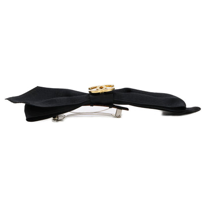 Chanel CC Logo Ribbon Satin Barrette Hair Accessory — view 3