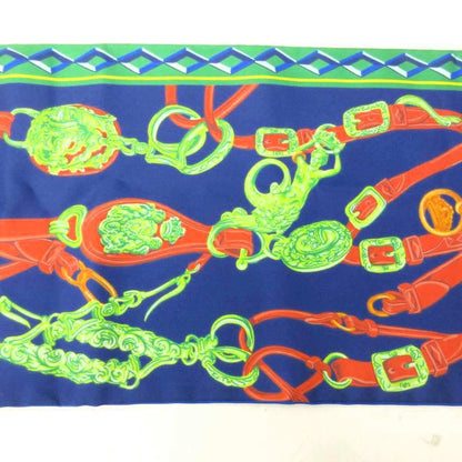 Hermes Ceremonial Bridle Brides de Gala Maxi Twill Scarf All Over Pattern Silk — view 6